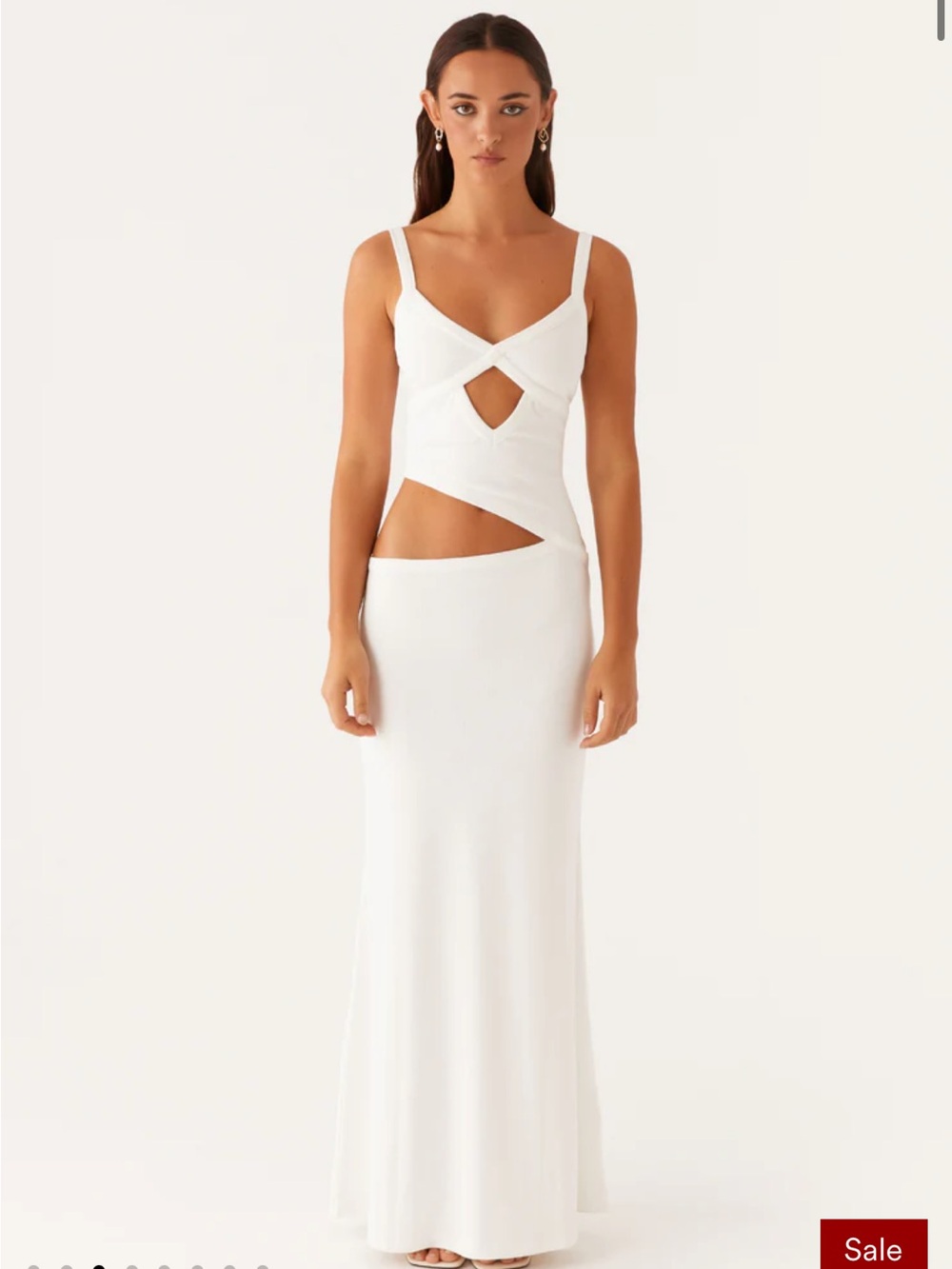 Peppermayo Jocelyn Maxi Dress White US 2